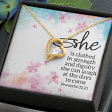 She Forever Forever Love Necklace Message Card