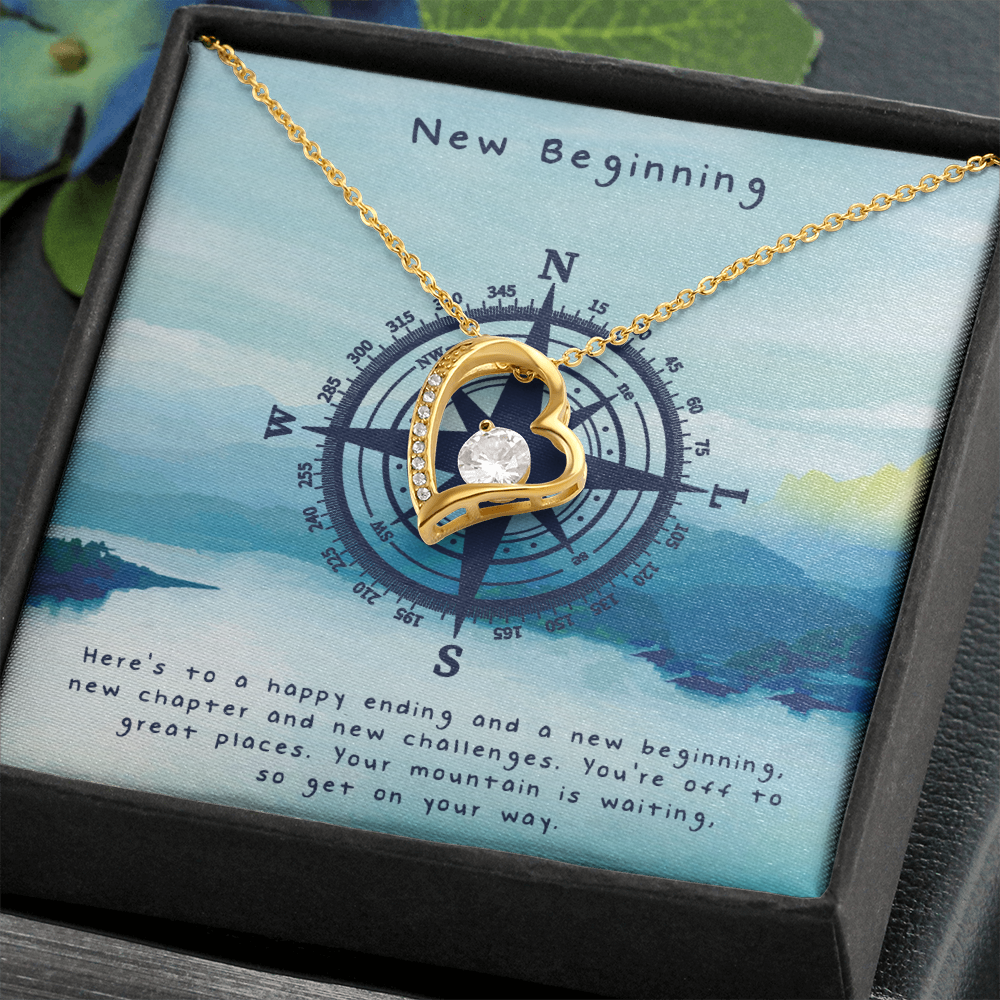 New Beginning Forever Love Necklace Message Card