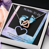 Mommy-To-Be Interlocking Heart Necklace Message Card