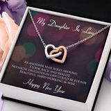 My Daughter-In-Law Interlocking Heart Necklace Message Card