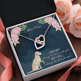 Dear Mom Interlocking Heart Necklace Message Card