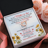To My Mother-In-Law Interlocking Heart Necklace Message Card