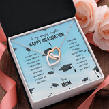To My Amazing Daughter Interlocking Heart Necklace Message Card