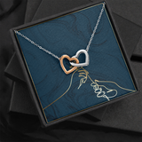 Eternal Interlocking Heart Necklace Message Card