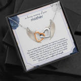 In Loving Memory Of Your Mother Interlocking Heart Necklace Message Card