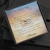 A Nurses Prayer Interlocking Heart Necklace Set Message Card