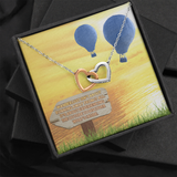 Wanderlust Interlocking Heart Necklace Message Card
