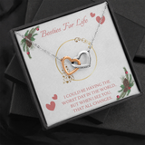 Besties Interlocking Heart Necklace Message Card