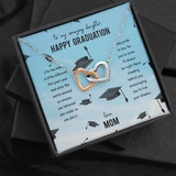 To My Amazing Daughter Interlocking Heart Necklace Message Card