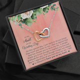 To My Aunt Interlocking Heart Necklace Message Card