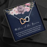 Mother of the Groom Interlocking Heart Necklace Message Card