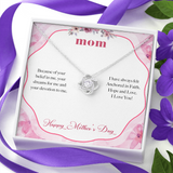 Mom Love Knot Necklace Message Card