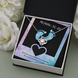 Mommy-To-Be Love Knot Necklace Message Card