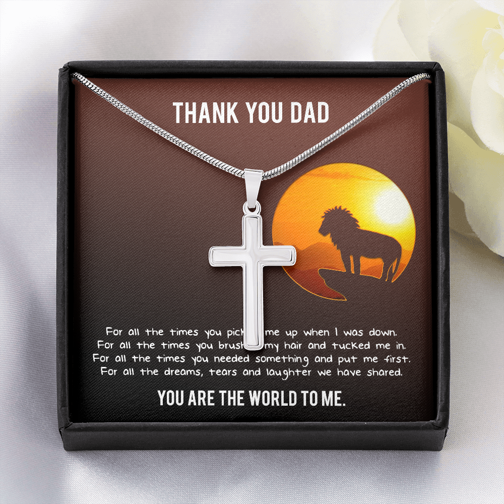 Thank you Cross Necklace Card Message Card