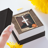Fantastic Father Of The Year Cross Necklace Message Card
