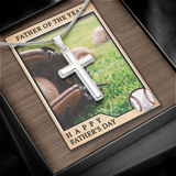 Awesome Dad Of The Year Cross Necklace Message Card