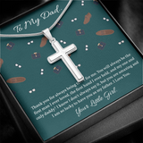 To My Dad Cross Necklace Message Card