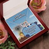 Kiss Me If I'm Wrong Interlocking Heart Necklace Message Card