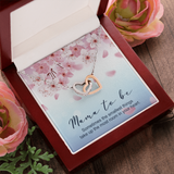 Mama To Be Interlocking Heart Necklace Message Card
