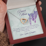 Dearest Mom Interlocking Heart Necklace Message Card