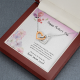 Happy Mother's Day Interlocking Heart Necklace Message Card