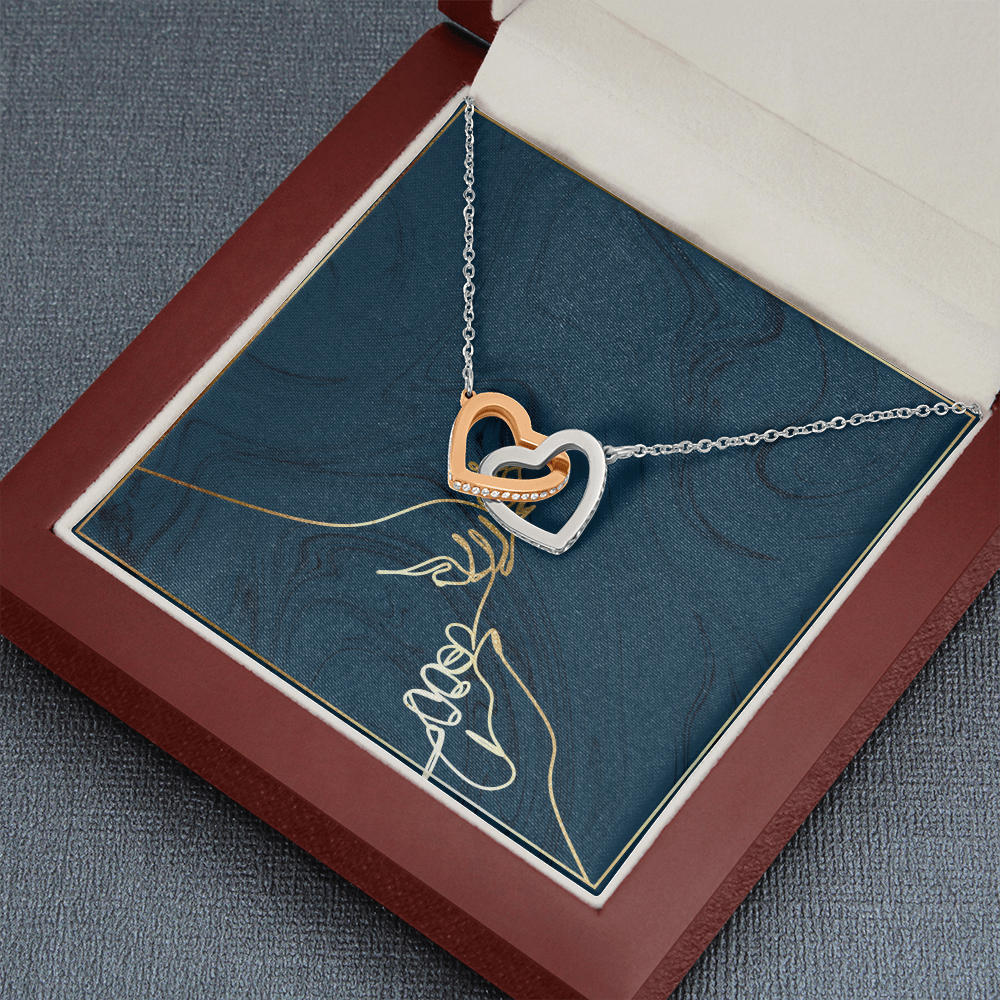 Eternal Interlocking Heart Necklace Message Card
