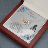 Maid of Honor Interlocking Heart Necklace Message Card