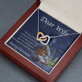 Dear Wife Interlocking Heart Necklace Message Card