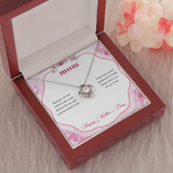 Mom Love Knot Necklace Message Card