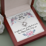 To My Lovely Mom Love Knot Necklace Message Card