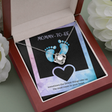 Mommy-To-Be Love Knot Necklace Message Card