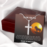 Thank you Cross Necklace Card Message Card