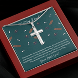 To My Dad Cross Necklace Message Card
